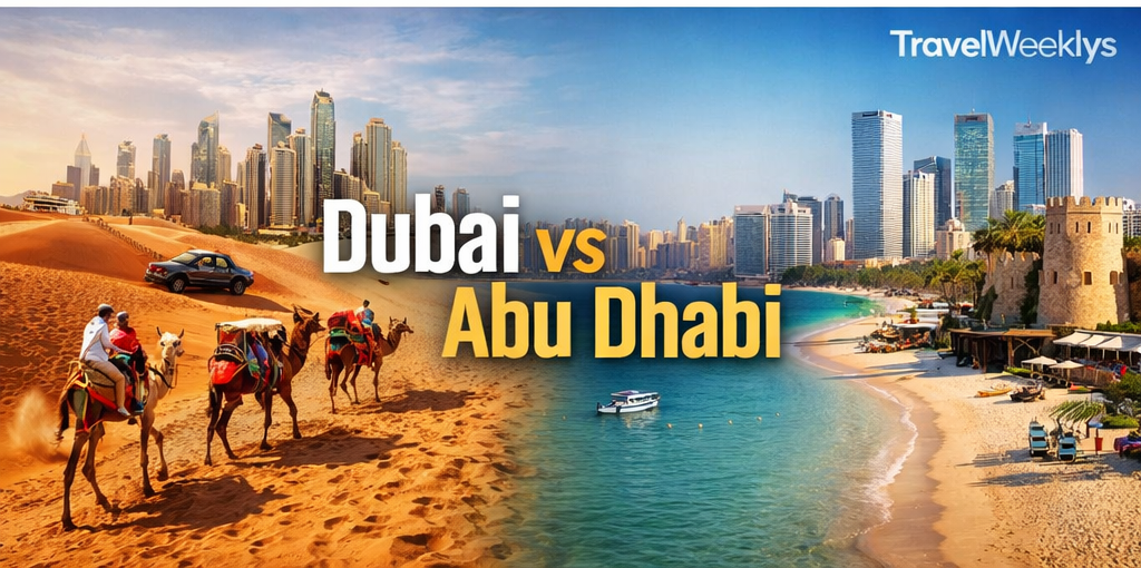 Dubai vs Abu Dhabi skyline comparison travel guide UAE tourism