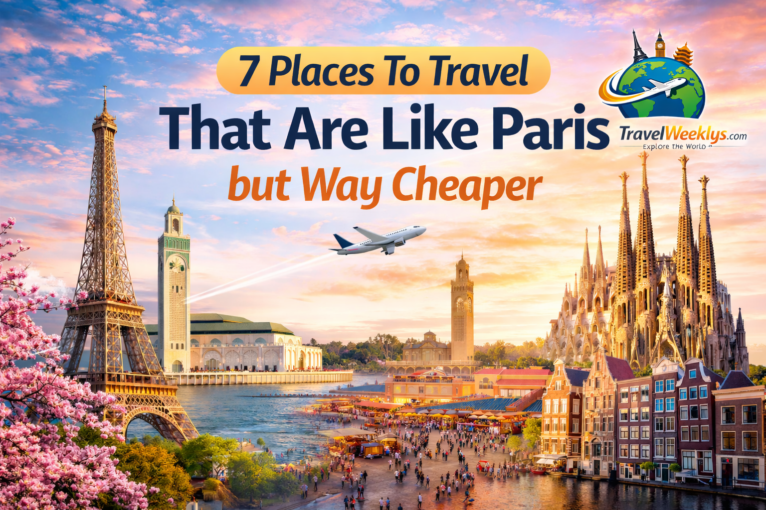 7 Places To Travel That Are Like Paris but Way Cheaper travel destinations Europe skyline collage